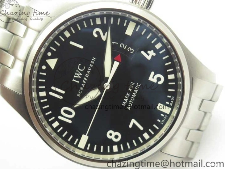 MIROTIME 0326 Mark XVII IW326504 MKS 1:1 Best Edition Black Dial On SS Bracelet MIYOTA 9015 V Durable 7210